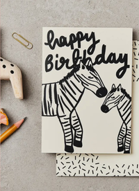 Carte Joyeux anniversaire Zèbre